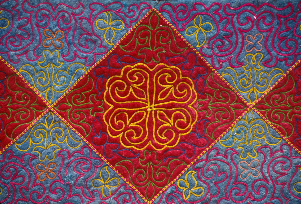Textile, Tuskiiz, Embroidered Felt, Kazakhstan, Culture