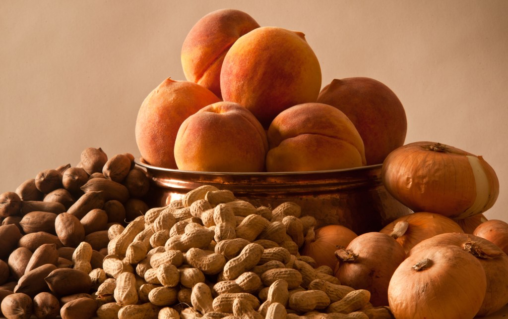Pecans, Peanuts, Peaches, Vidalia Onions, Georgia
