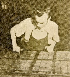 Finis Wayne Foster, Hand setting lead type