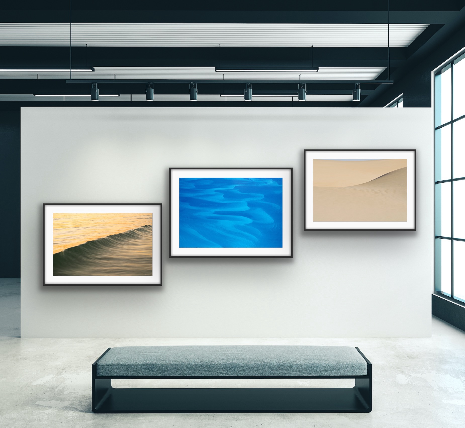 Gulf of Mexico, Sandbank in Bahamas, Dune in Arabia illustrating the effects of wind. Fine Art photographic prints